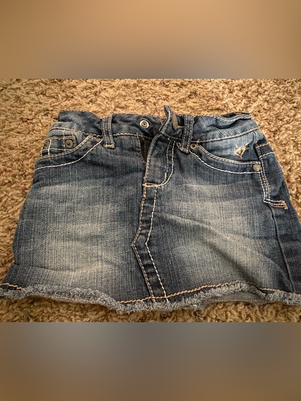 Justice Girls Denim Skort in Washed Blue
